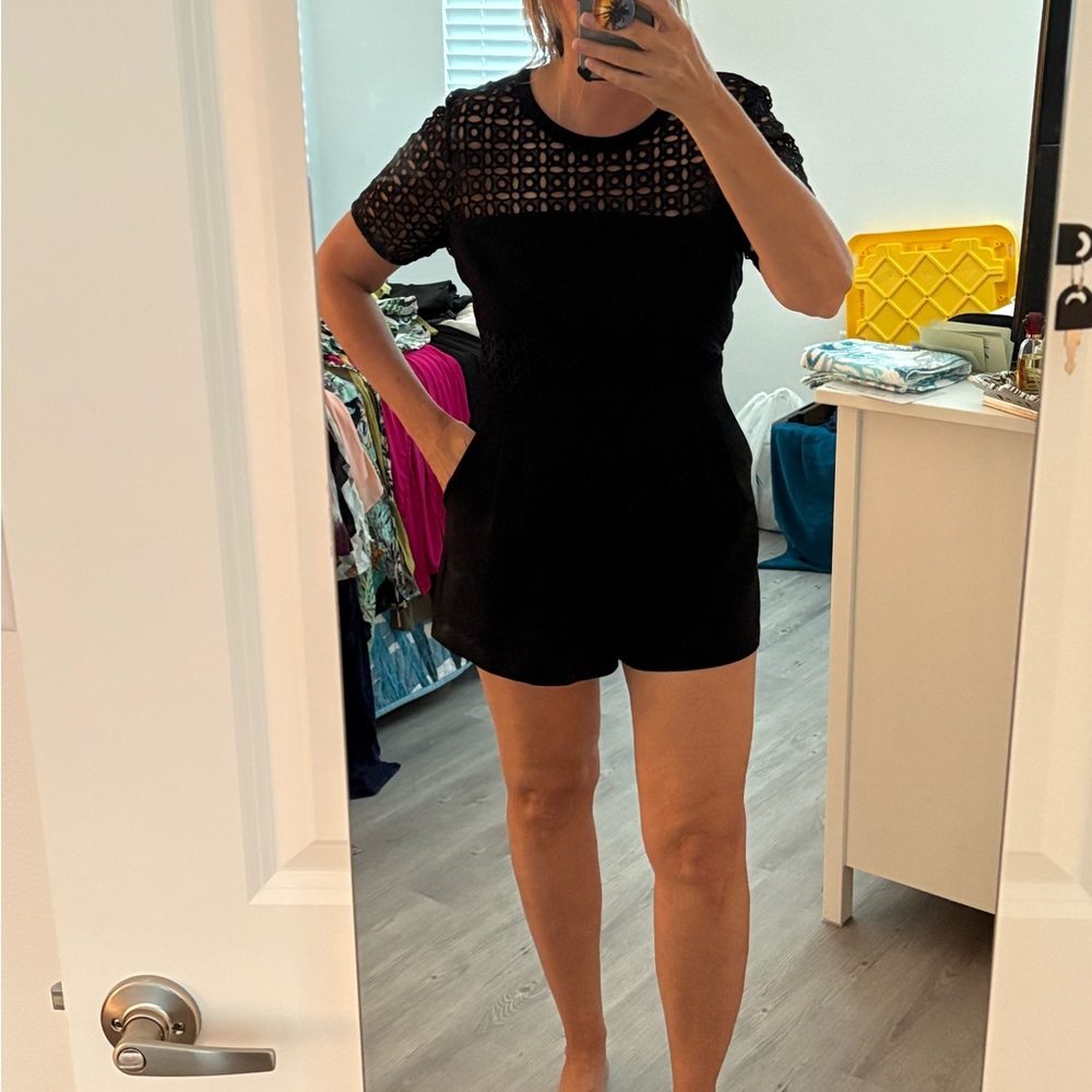 Chic Black Lace Romper
